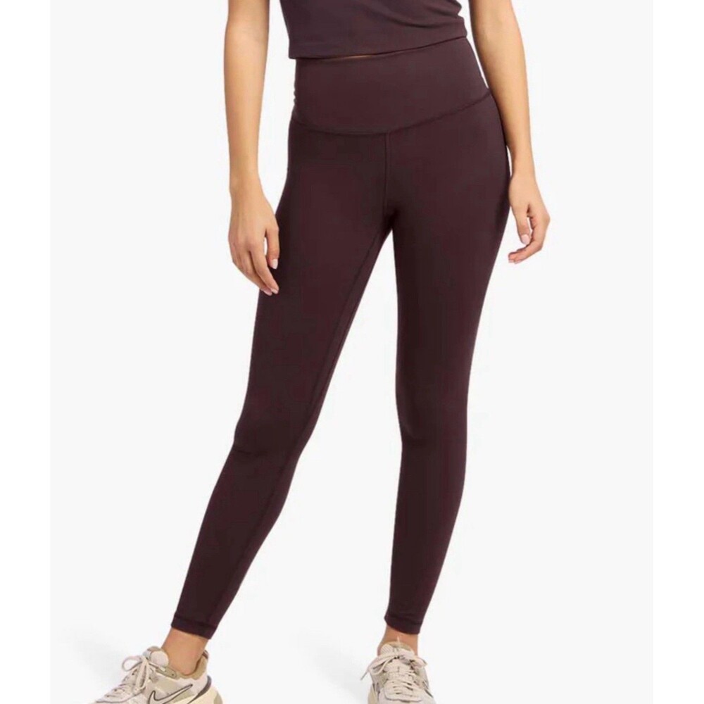 Nuuds XS Brown High Waisted Elevate Leggings Quality Capsule Gym Workout Yoga